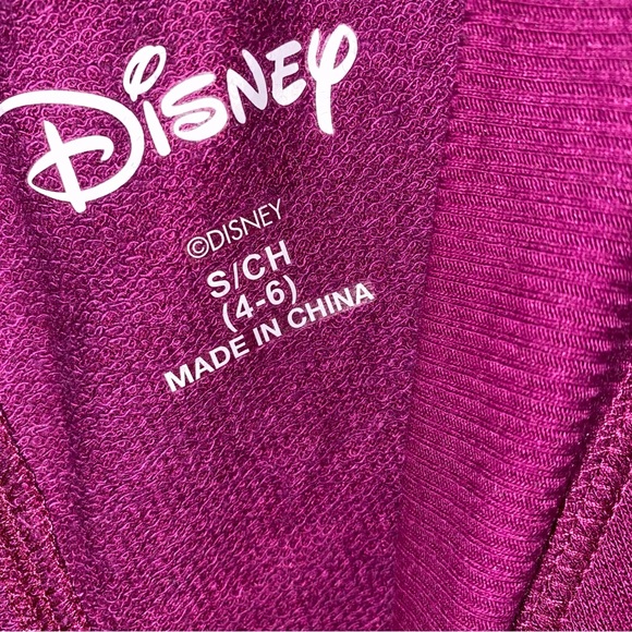 Disney Princess Cropped Oversized Sweatshirt Magenta Pink Prep SIZE SMALL - Picture 2 of 5